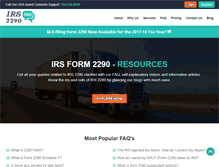 Tablet Screenshot of irs2290.com